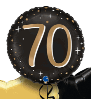 30 Gold and Black Balloon