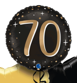 30 Gold and Black Balloon