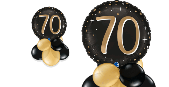 30 Gold and Black Balloon