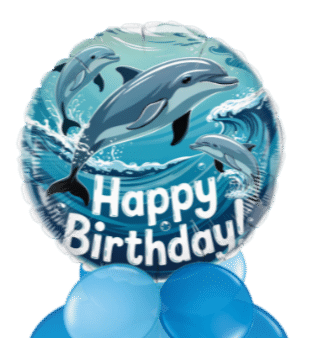 Birthday Dolphins Balloon