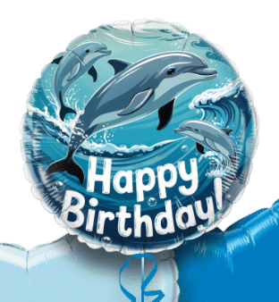 Birthday Dolphins Balloon