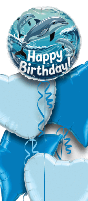 Birthday Dolphins Balloon