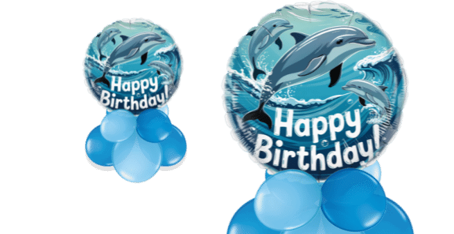 Birthday Dolphins Balloon