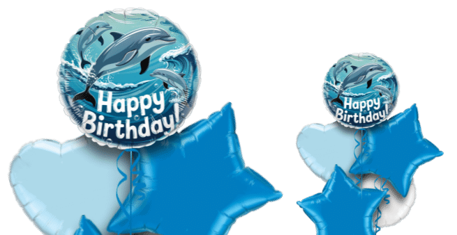 Birthday Dolphins Balloon