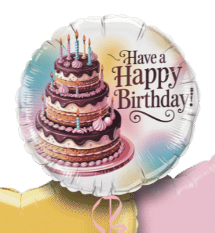 Happy Birthday Cake Balloon