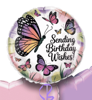 Birthday Butterfly Wishes Balloon