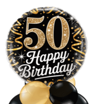 Birthday Gold Sparkle Age Balloon