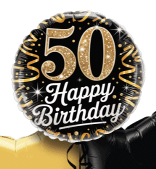 Birthday Gold Sparkle Age Balloon