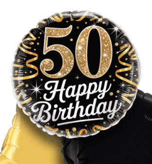 Birthday Gold Sparkle Age Balloon