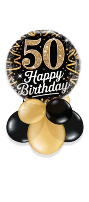 Birthday Gold Sparkle Age Balloon