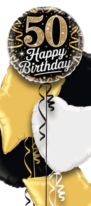 Birthday Gold Sparkle Age Balloon