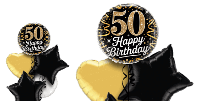 Birthday Gold Sparkle Age Balloon