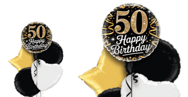 Birthday Gold Sparkle Age Balloon