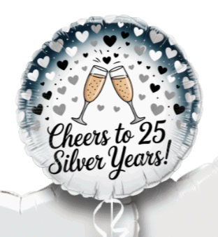 Silver Wedding Balloon
