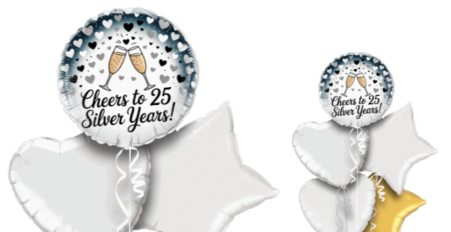 Silver Wedding Balloon