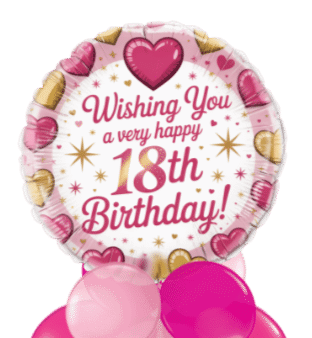 18th Hearts Balloon