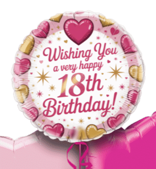 18th Hearts Balloon