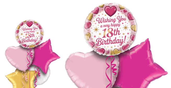 18th Hearts Balloon