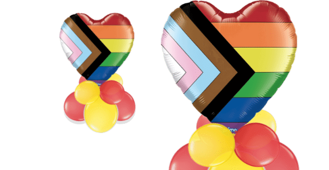 Progress Pride Heart Balloon