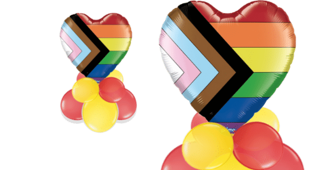 Progress Pride Heart Balloon