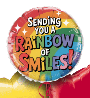 Sending a Rainbow of Smiles Balloon