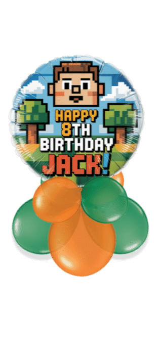 Happy Blocky Birthday Balloon
