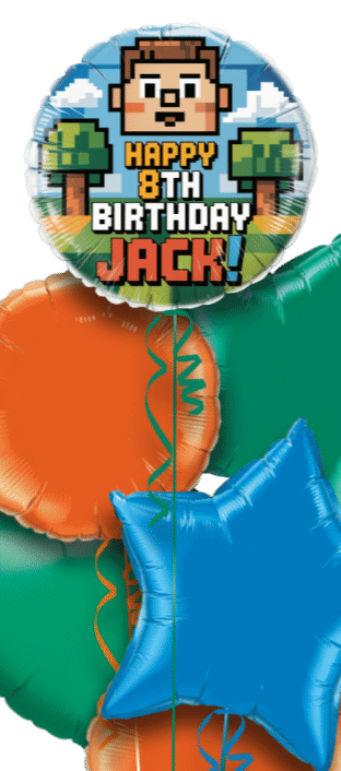 Happy Blocky Birthday Balloon