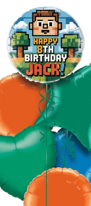 Happy Blocky Birthday Balloon
