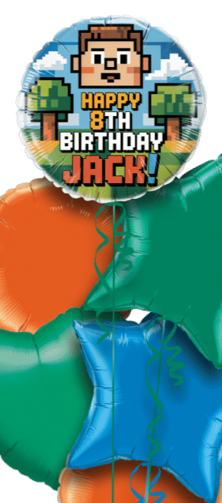 Happy Blocky Birthday Balloon