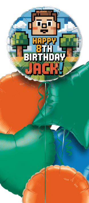 Happy Blocky Birthday Balloon