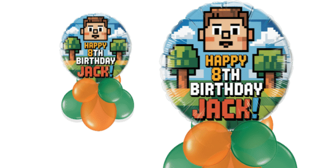 Happy Blocky Birthday Balloon
