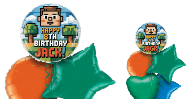 Happy Blocky Birthday Balloon