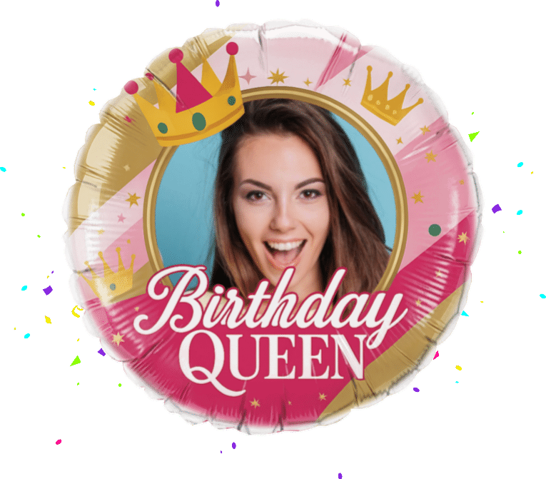 Birthday Queen Photo Upload balloon 