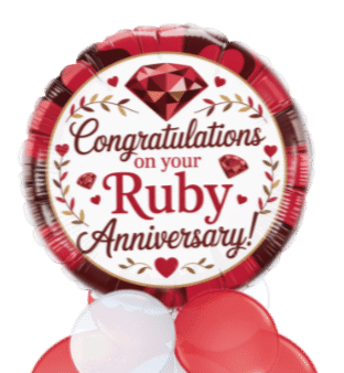 Ruby Anniversary Balloon