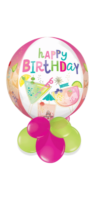 Birthday Cocktails Orbz Balloon