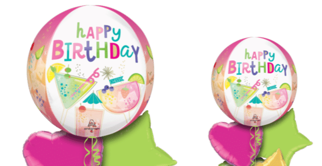 Birthday Cocktails Orbz Balloon