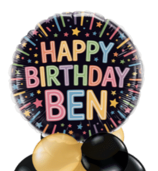 Neon Birthday Balloon