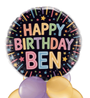 Neon Birthday Balloon