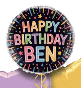 Neon Birthday Balloon