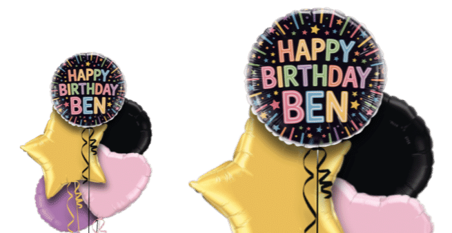 Neon Birthday Balloon