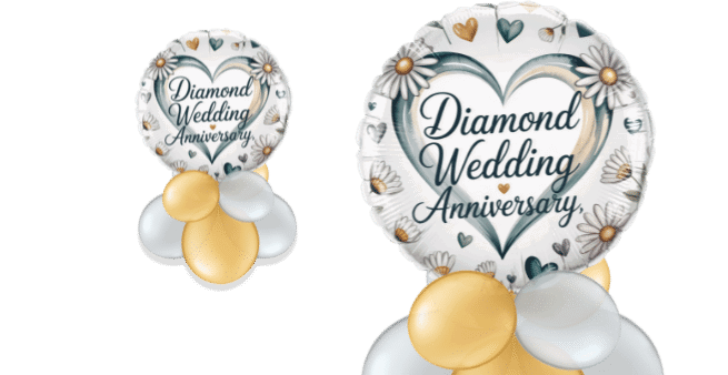 Diamond 60th Anniversary Balloon