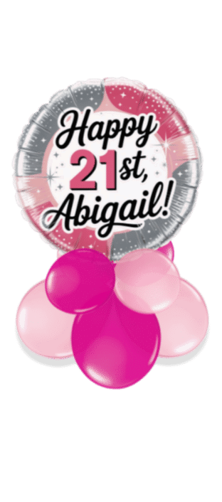 Birthday Silver and Pink Elegance Balloon