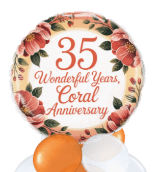 Coral Anniversary Balloon