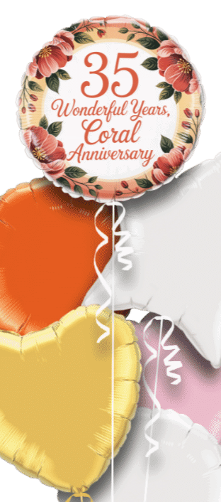 Coral Anniversary Balloon