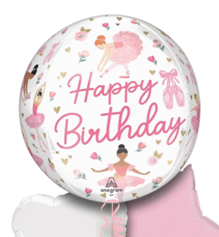 Ballerina Birthday Orbz  Balloon