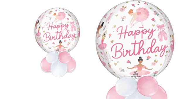 Ballerina Birthday Orbz  Balloon