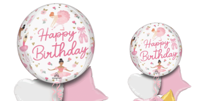 Ballerina Birthday Orbz  Balloon