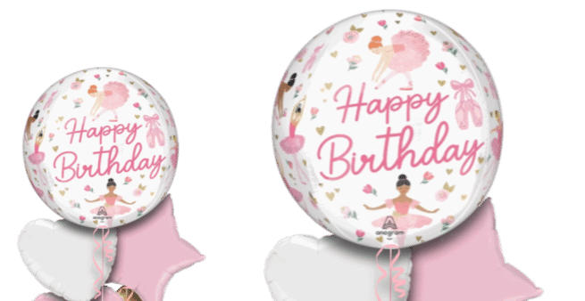 Ballerina Birthday Orbz  Balloon