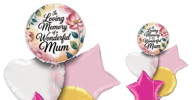 In Loving Memory Of Mum Round Remembrance Balloon – Sensations Love Theme – Fast & Free Delivery