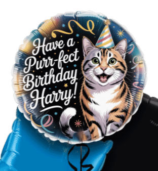 Purr-fect Birthday Balloon